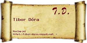 Tibor Dóra névjegykártya