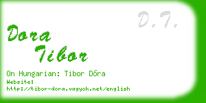 dora tibor business card